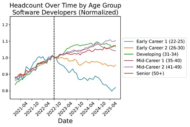 0后20%初级IT岗蒸发AI失业潮来了Hinton神预言！斯坦福惊人实锤：0(图13)
